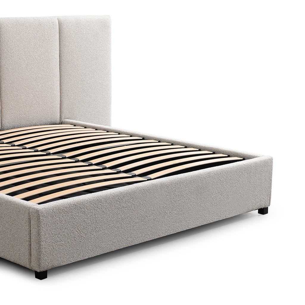 Amado Queen Bed Frame - Clay Grey with Storage