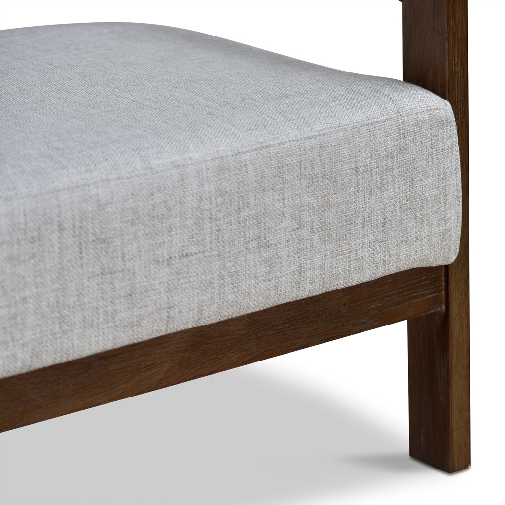 Malene Walnut Armchair - Linen