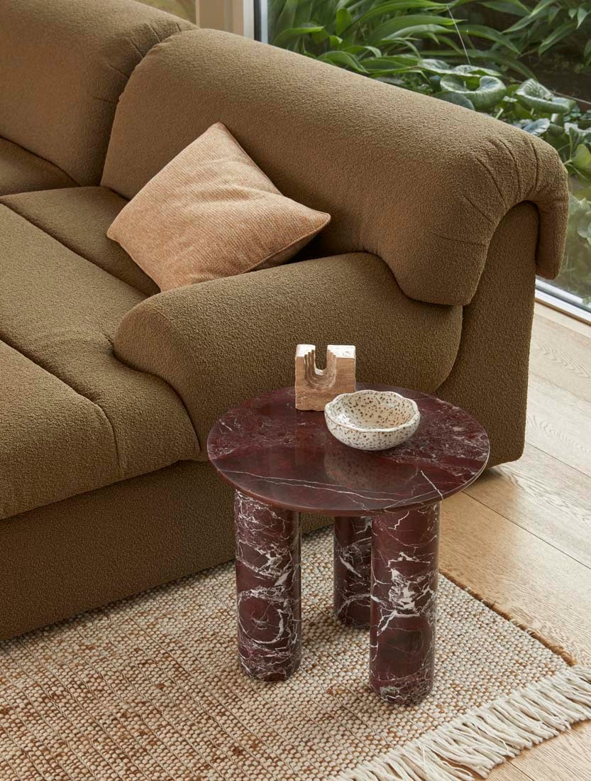 Atlas Orbit Side Table - Rouge Marble\