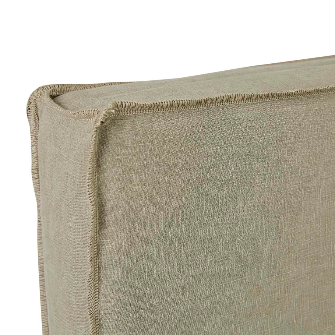 Vittoria Slip Cover Bedhead - Olive Linen