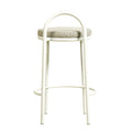 Set of 2 - Mclean 65cm White Frame Bar Stool - Clay Grey