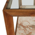 Zephyr Console - Crema Beige Marble - Natural