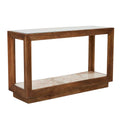 Zephyr Console - Crema Beige Marble - Natural