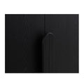 Alora 150cm (H) Ash Curve Cabinet - Full Black
