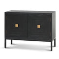 Aiden 1.08m Elm Sideboard Unit - Full Black