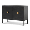 Aiden 1.08m Elm Sideboard Unit - Full Black