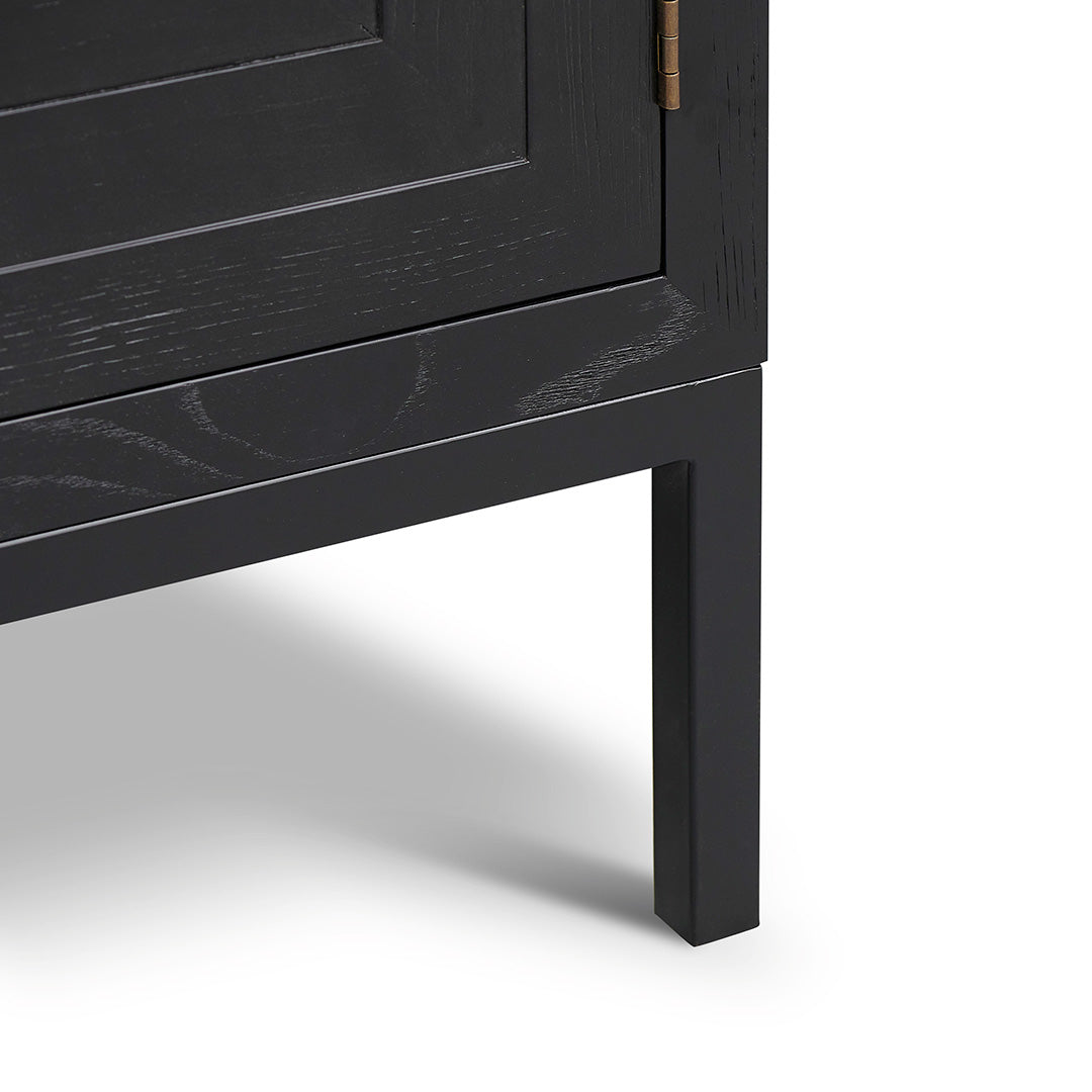 Aiden 1.08m Elm Sideboard Unit - Full Black