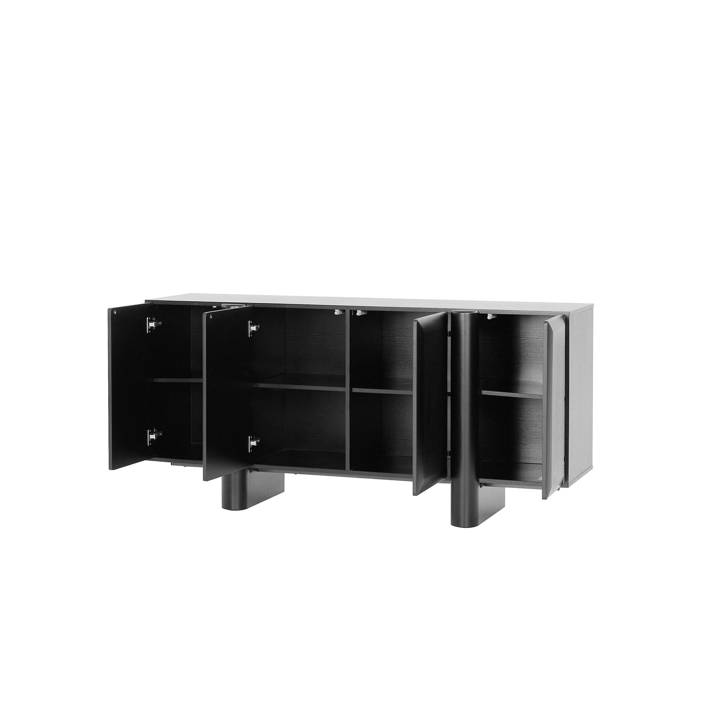 Ariyah 1.6m Sideboard Unit - Full Black