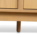 Linden 2.1m Travertine Top Sideboard Unit - Creme Ash