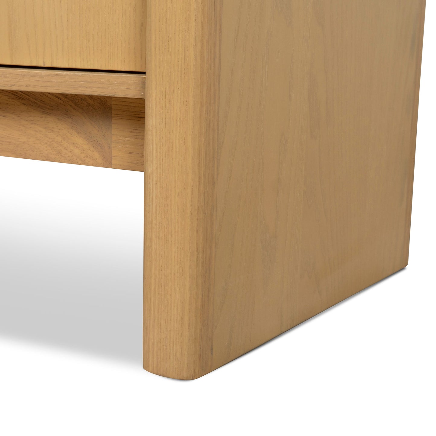 Linden 2.1m Travertine Top Sideboard Unit - Creme Ash