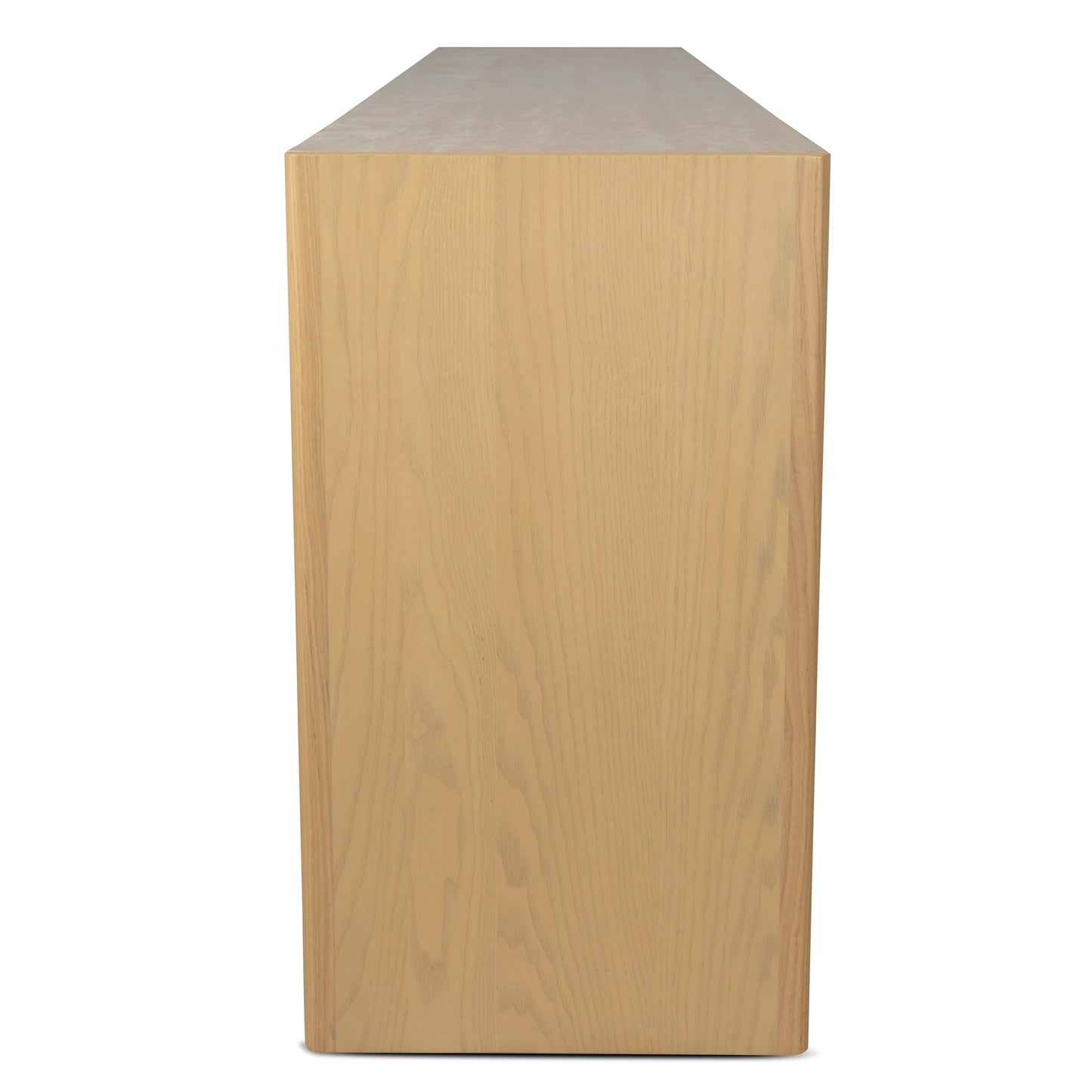 Linden 2.1m Travertine Top Sideboard Unit - Creme Ash