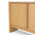 Linden 2.1m Travertine Top Sideboard Unit - Creme Ash