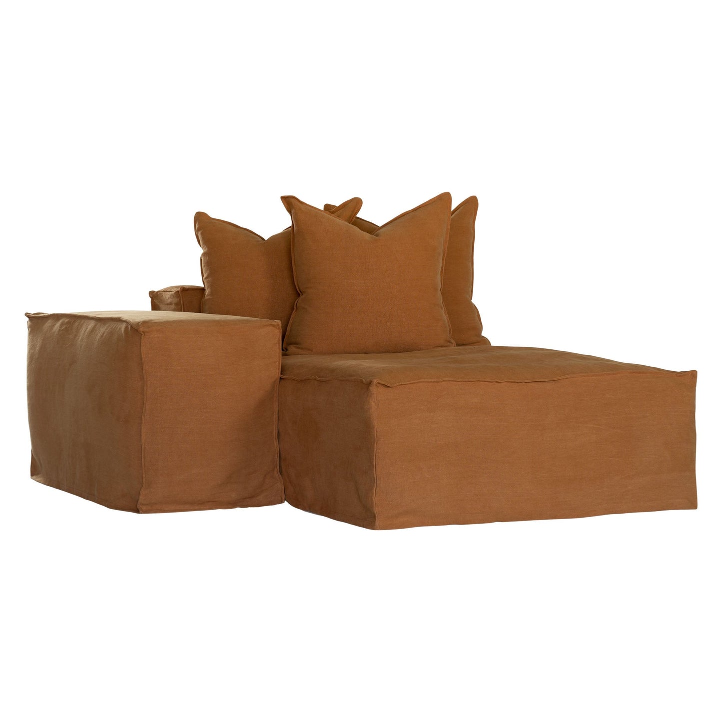 Hendrix Low Rider Sofa | Chaise Left Hand Arm