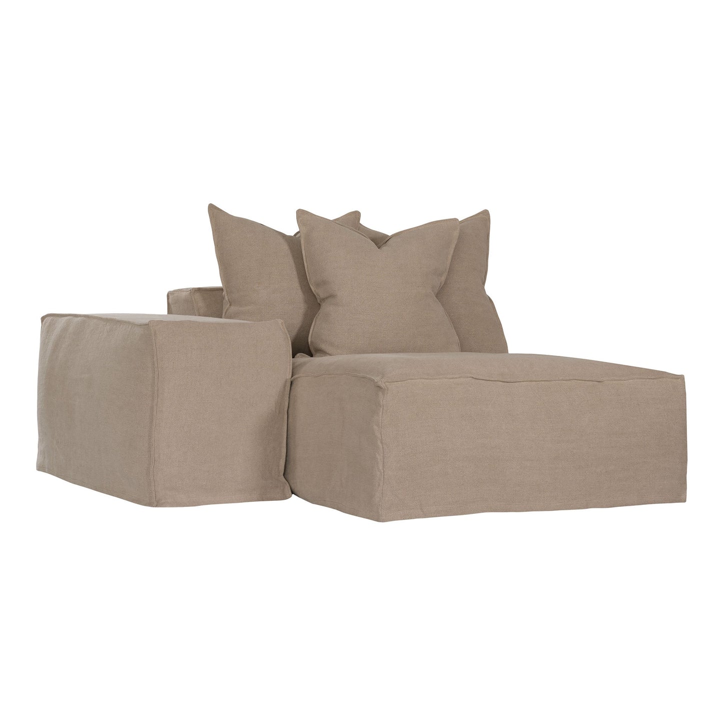 Hendrix Low Rider Sofa | Chaise Left Hand Arm