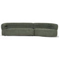 Rowe Right Chaise Sofa - Coral Dark Green