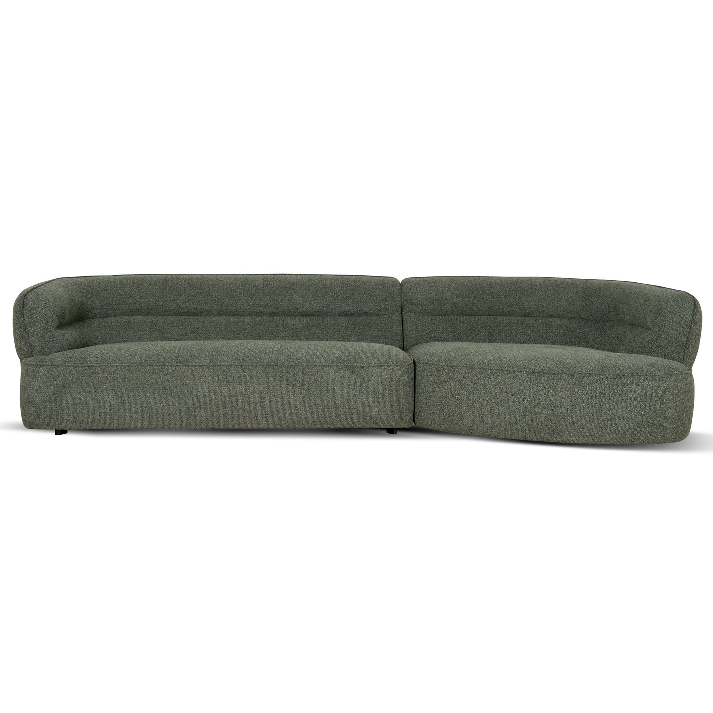 Rowe Right Chaise Sofa - Coral Dark Green