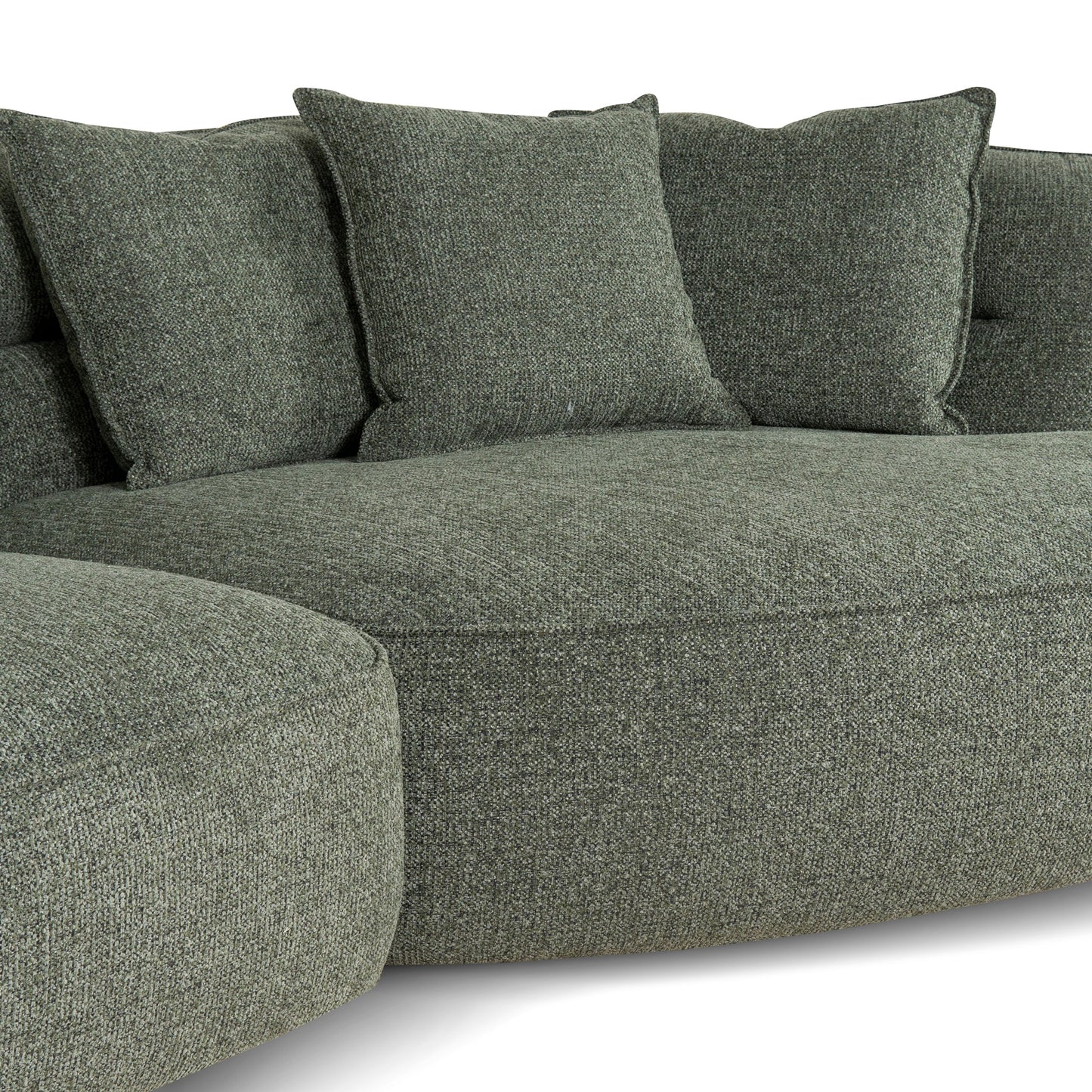 Rowe Right Chaise Sofa - Coral Dark Green