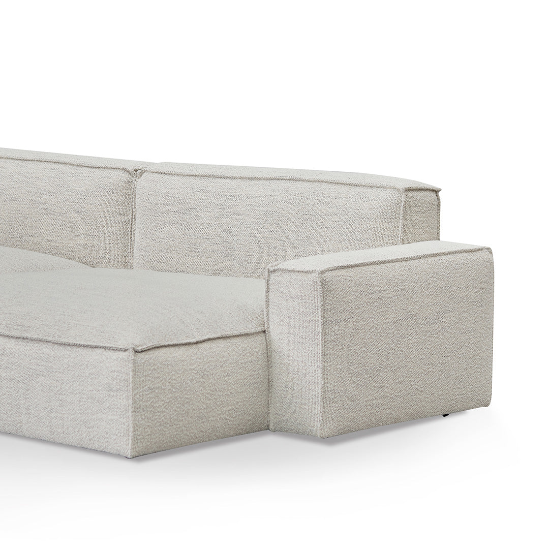 Roshil Right Chaise Fabric Sofa - Fog Grey