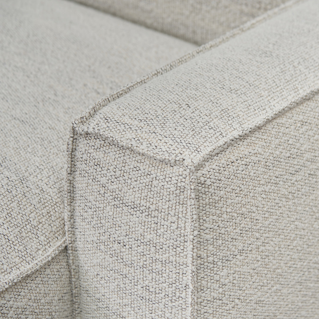 Roshil Right Chaise Fabric Sofa - Fog Grey