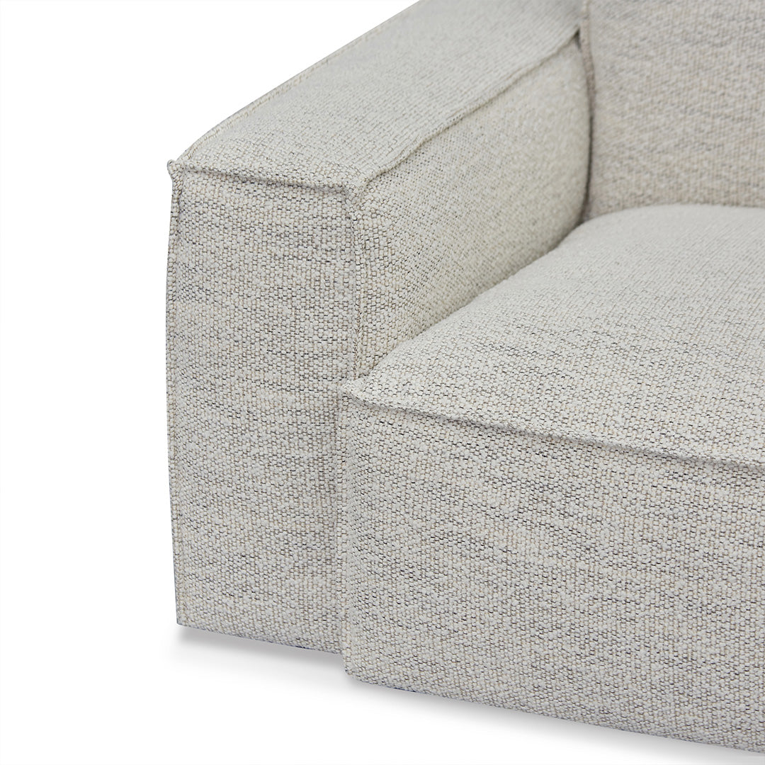 Roshil Right Chaise Fabric Sofa - Fog Grey