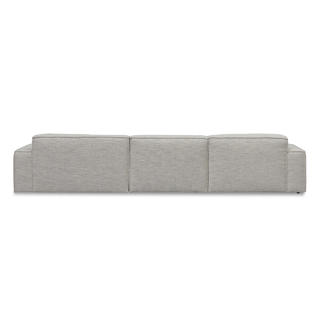 Roshil Right Chaise Fabric Sofa - Fog Grey