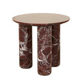 Atlas Orbit Side Table - Rouge Marble\