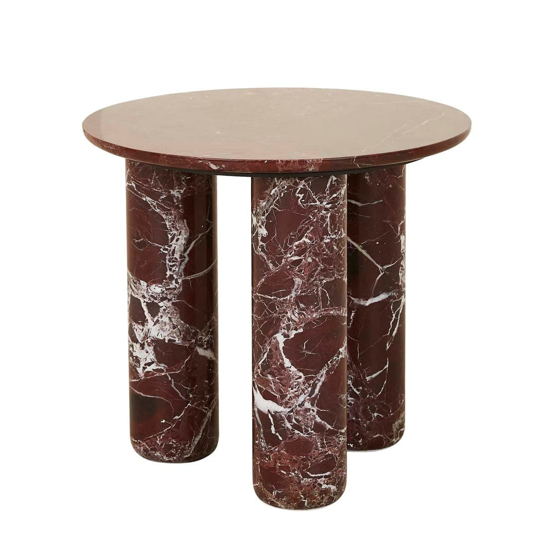Atlas Orbit Side Table - Rouge Marble\