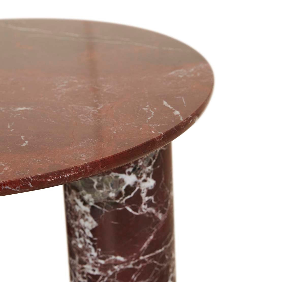 Atlas Orbit Side Table - Rouge Marble\
