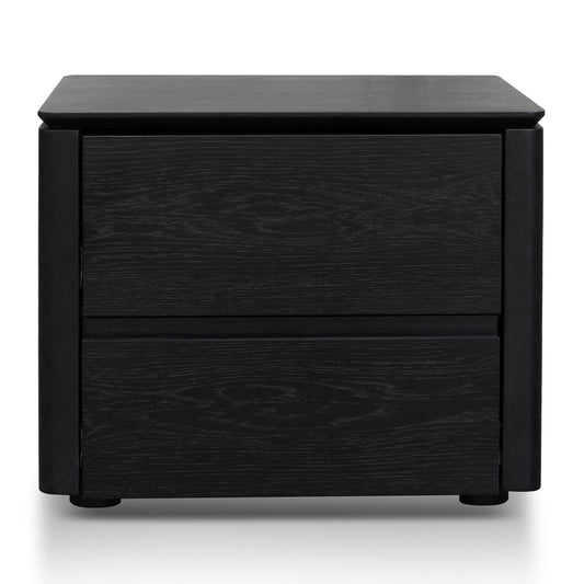 Norris Bedside Table - Black Oak Veneer