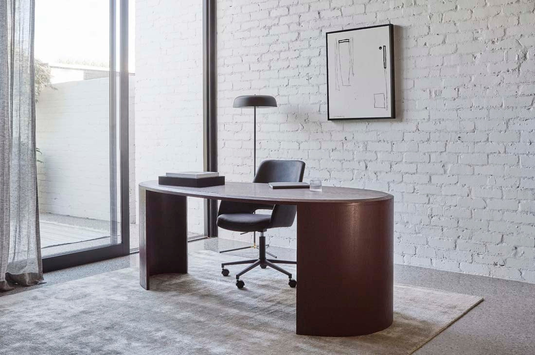 Oberon Curved Desks - Shiraz