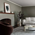 Amara Round Leg Side Table - Brown Vein Marble